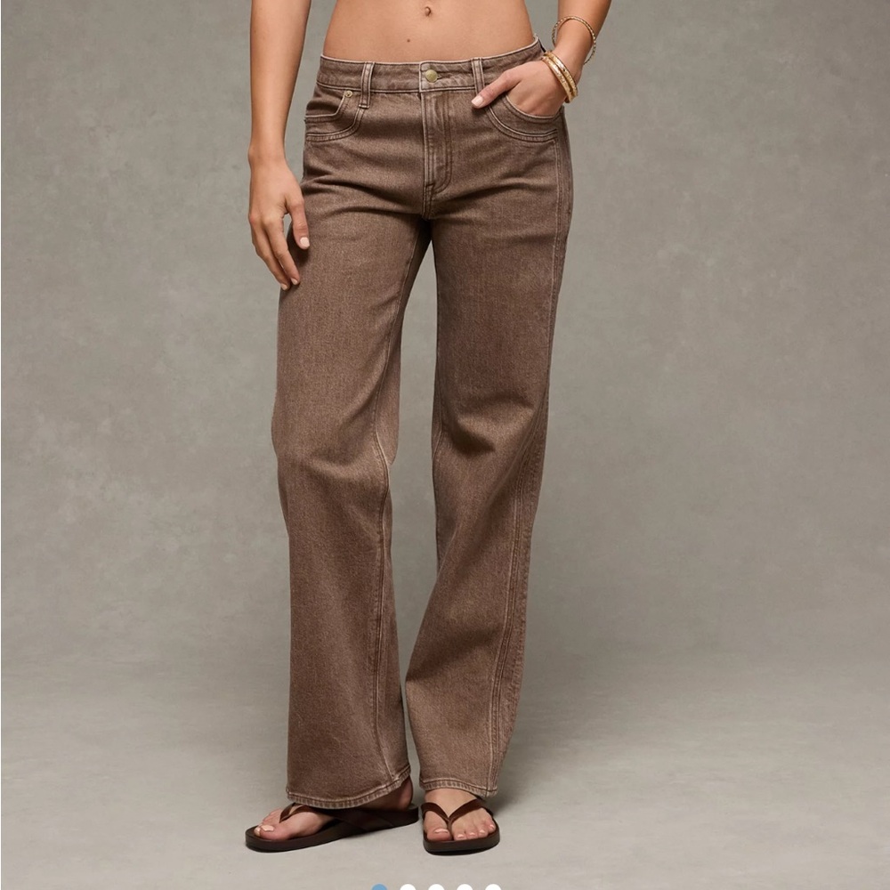 American Eagle Outfitters Brown Flare Jeans Stove Pipe